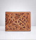 Handtooled crafted leather wallet