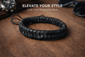 Unisex leather bracelet braided design premium wrist accessory