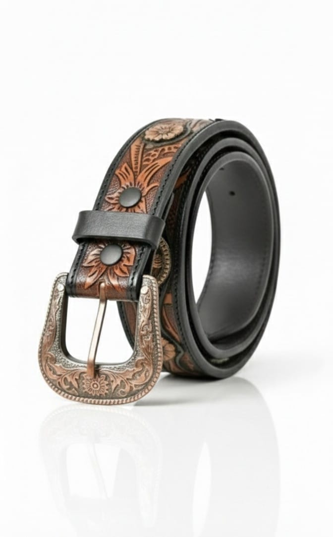 Premium Genuine Leather Belt for Men – Handcrafted by India Creative Hub